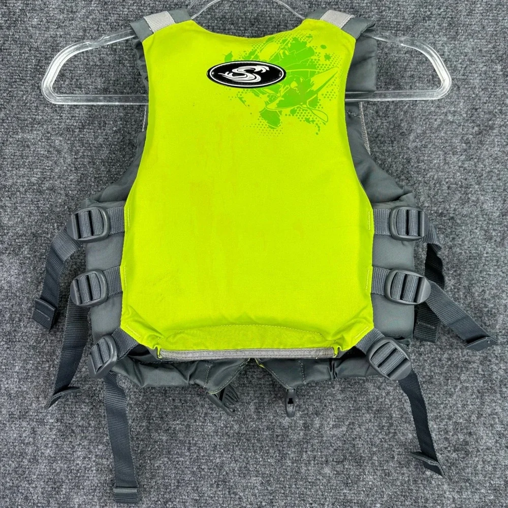 Stohlquist Youth Life Jacket PFD 50-90 lbs Lime Green Grey Kayak Canoe Sailing